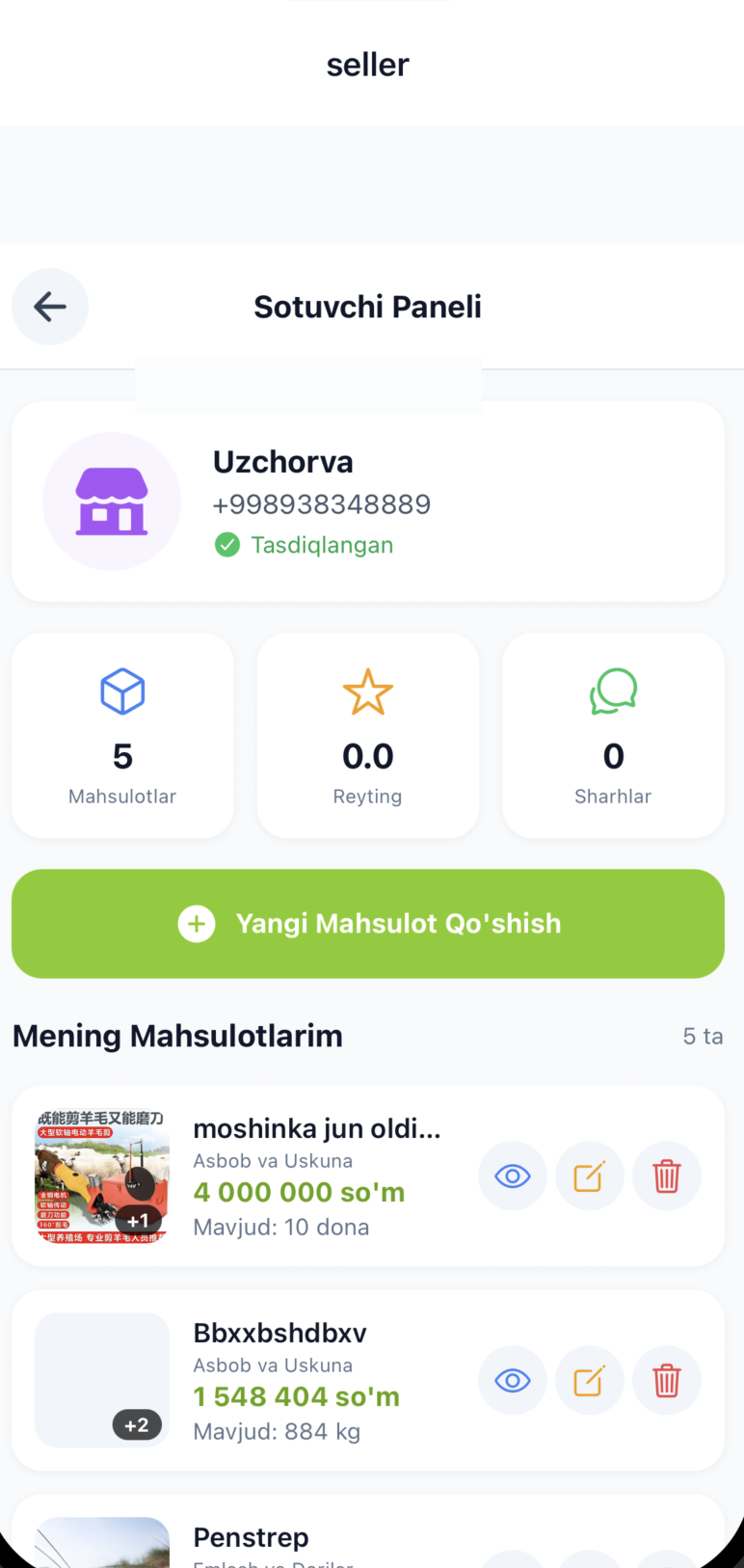 Sotuvchi paneli